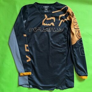Fox Racing 180 Motocross Jersey Youth XL Black Orange Grey Long Sleeve YXL